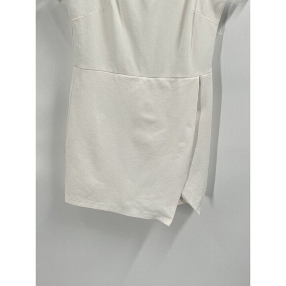 Altar'd State White Dress Romper Puff Sleeve Sheer Sz Medium NWOT - Picture 2 of 7